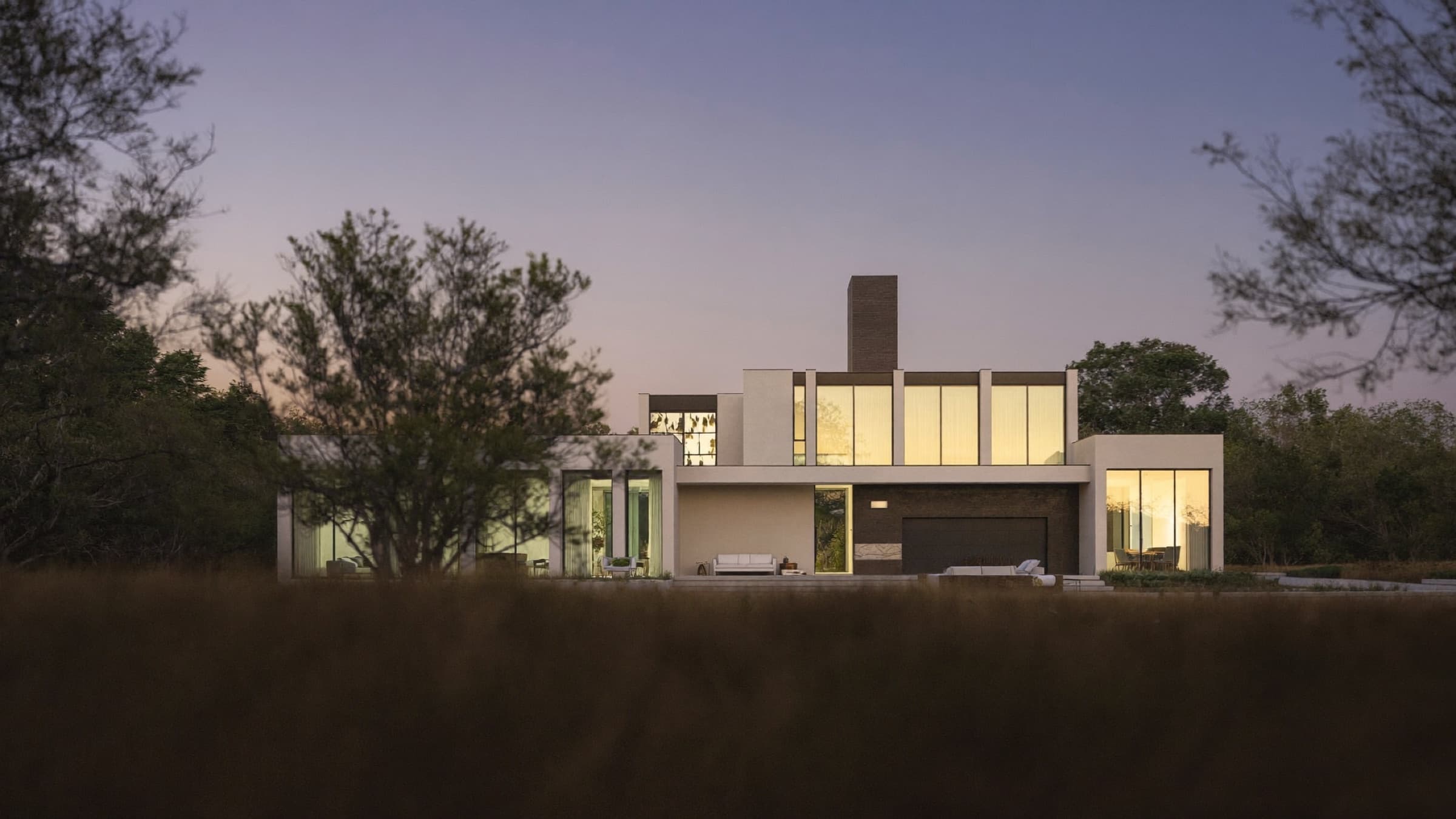 Atlanta residence at twilight